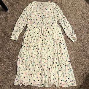 Long sleeve midi dress.